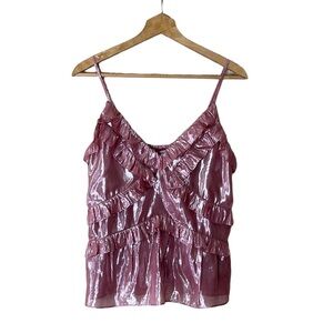 Rebecca Taylor Metallic Cami Size Small